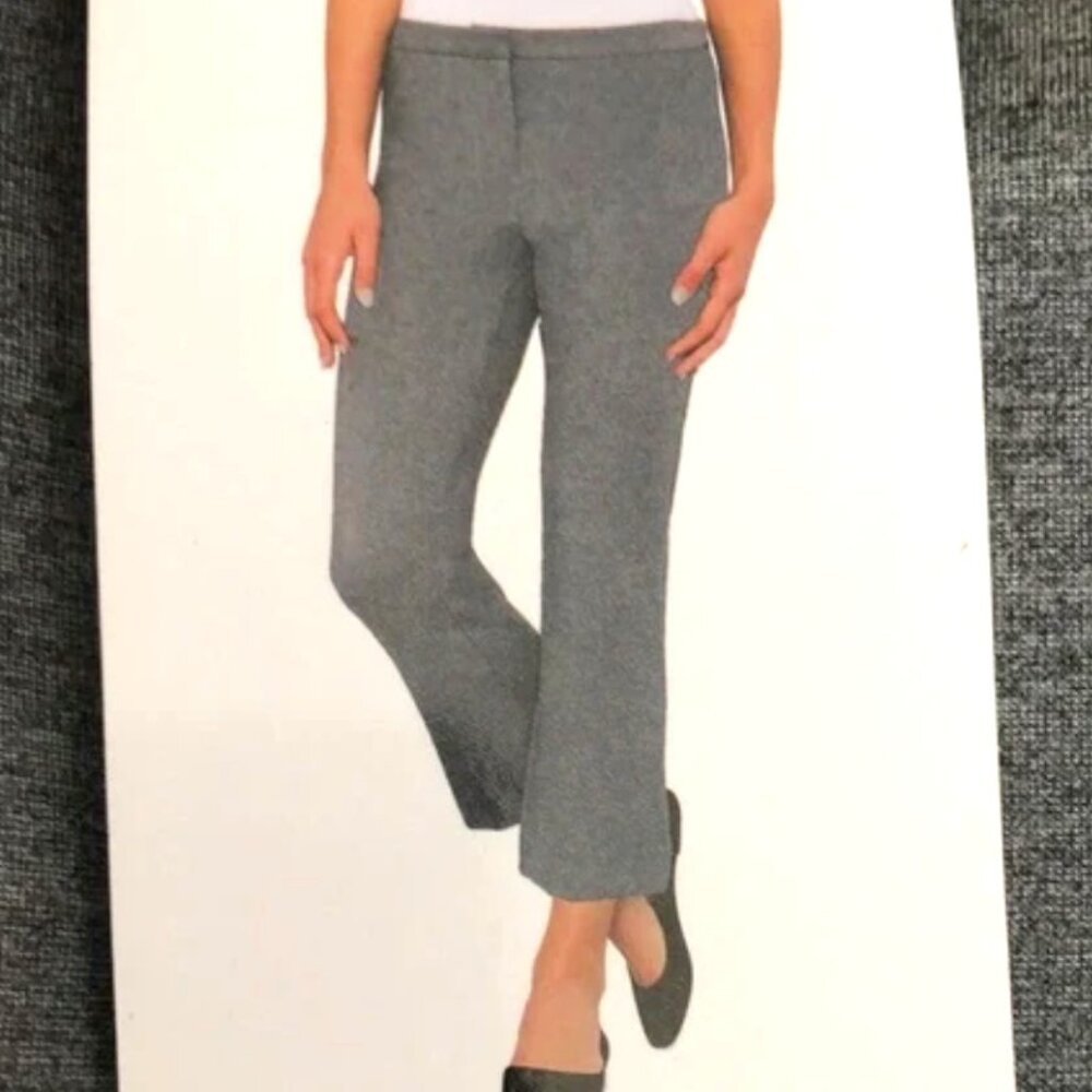 Max & Mia Charcoal Gray Ponte Knit Ankle Pants Dress or Casual Womens Size Large